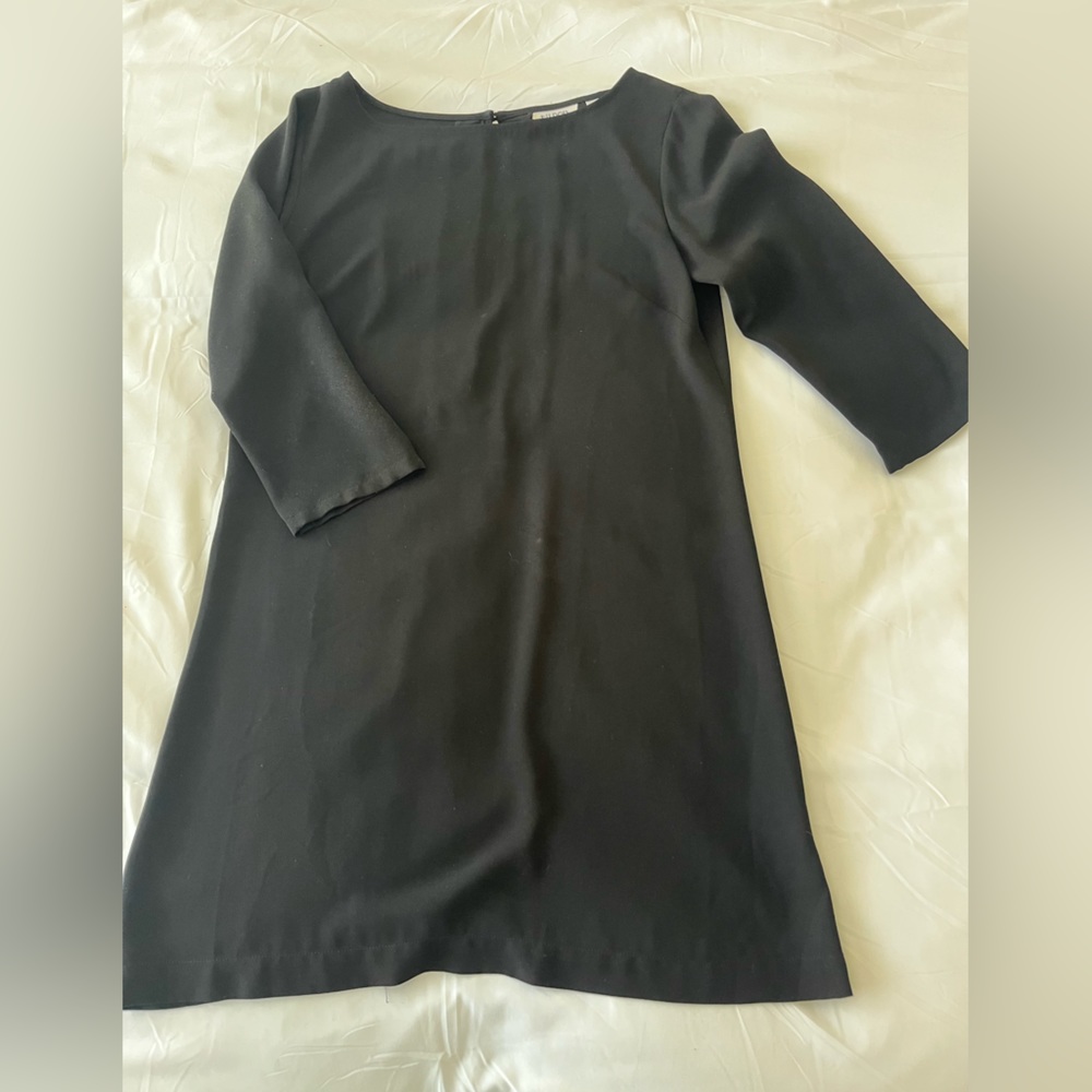 Tilden, XS, black, quarter-length slip dress.